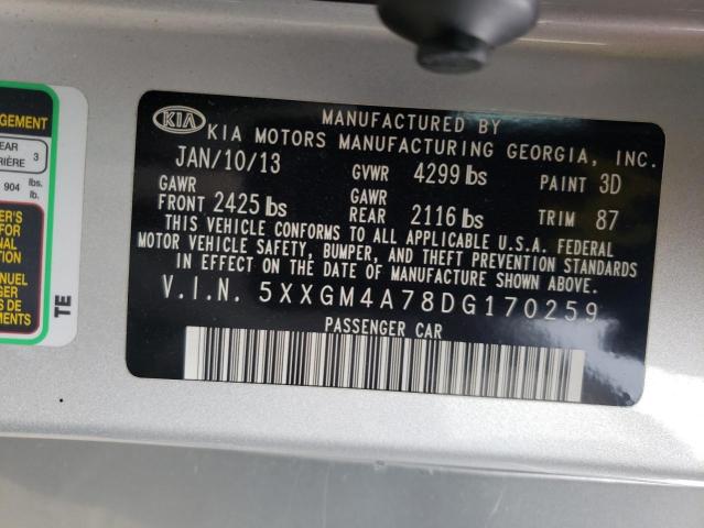 Photo 10 from auction – 2013 KIA OPTIMA LX with VIN 5XXGM4A78DG170259