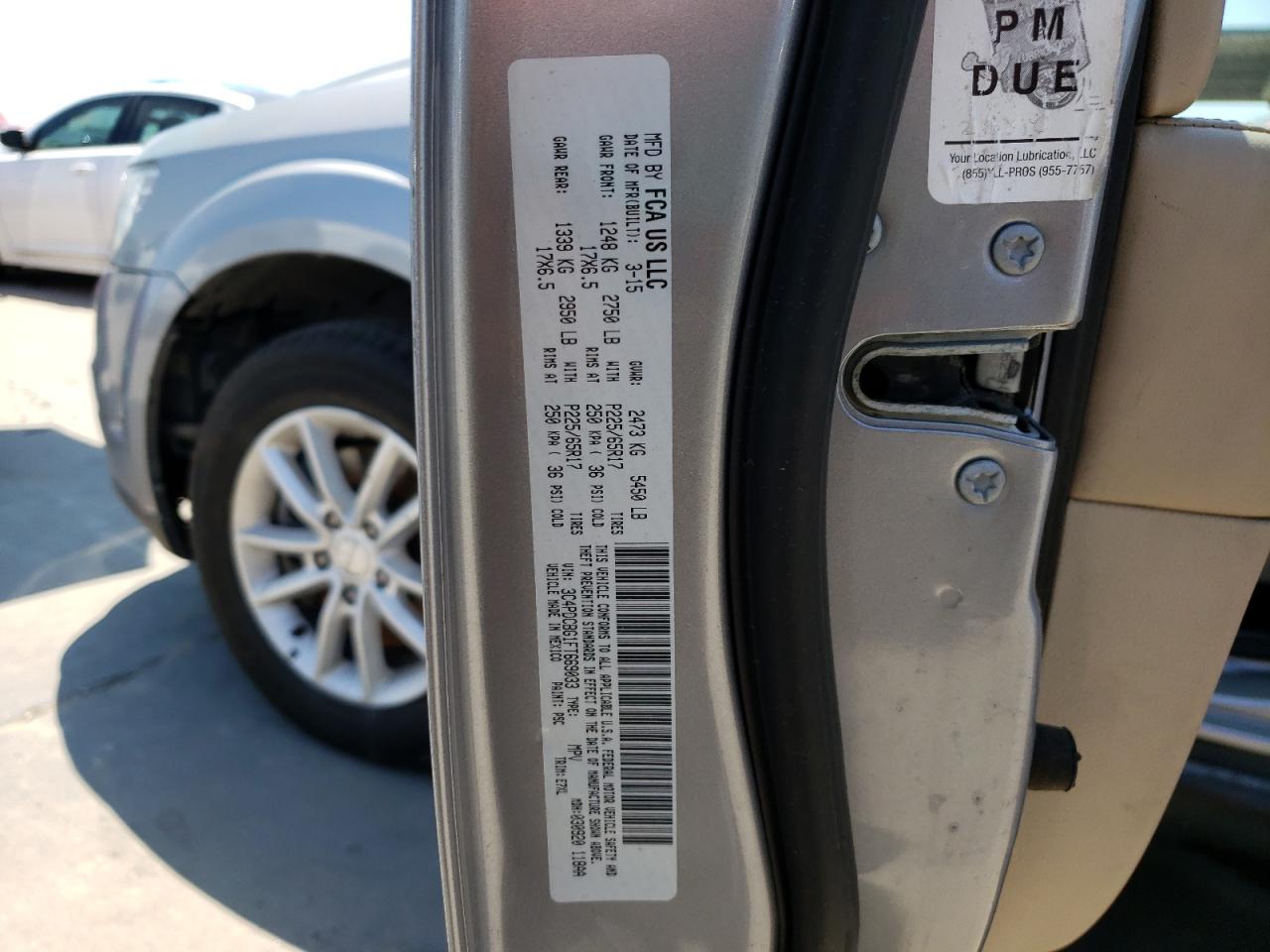 Photo 10 from auction – 2015 DODGE JOURNEY SX with VIN 3C4PDCBG1FT669033