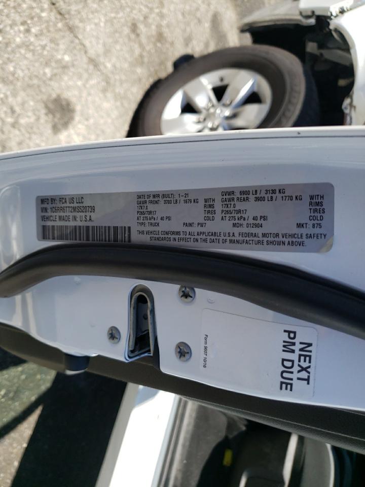 Photo 10 from auction – 2021 RAM 1500 CLASS with VIN 1C6RR6TT2MS520739
