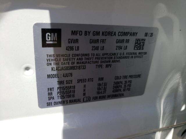 Photo 10 from auction – 2021 BUICK ENCORE PRE with VIN KL4CJASB5MB318733