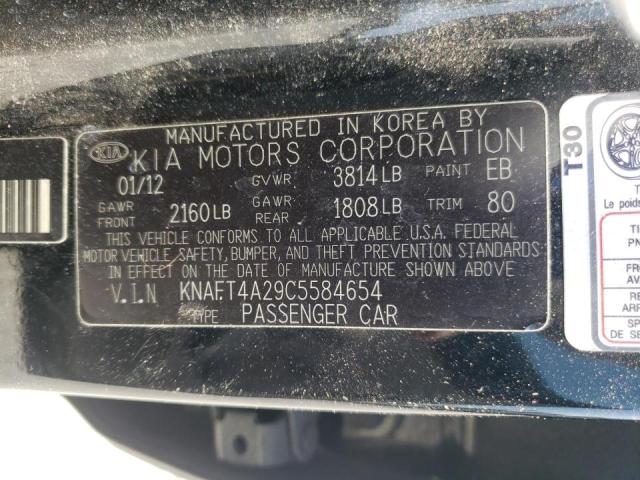 Photo 10 from auction – 2012 KIA FORTE LX with VIN KNAFT4A29C5584654