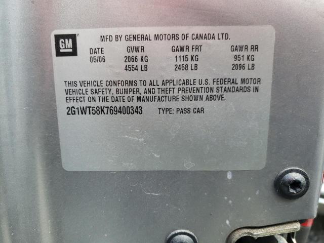 Photo 10 from auction – 2006 CHEVROLET IMPALA LT with VIN 2G1WT58K769400343