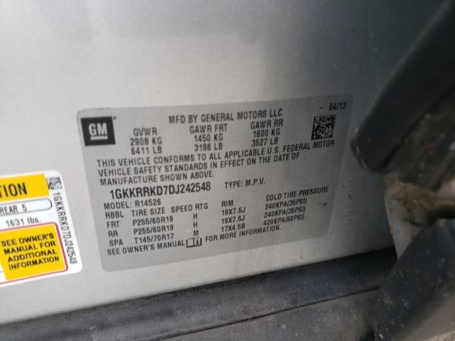 Photo 10 from auction – 2013 GMC ACADIA SLT with VIN 1GKKRRKD7DJ242548