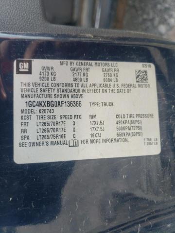 Photo 10 from auction – 2010 CHEVROLET SILVERADO with VIN 1GC4KXBG0AF136366