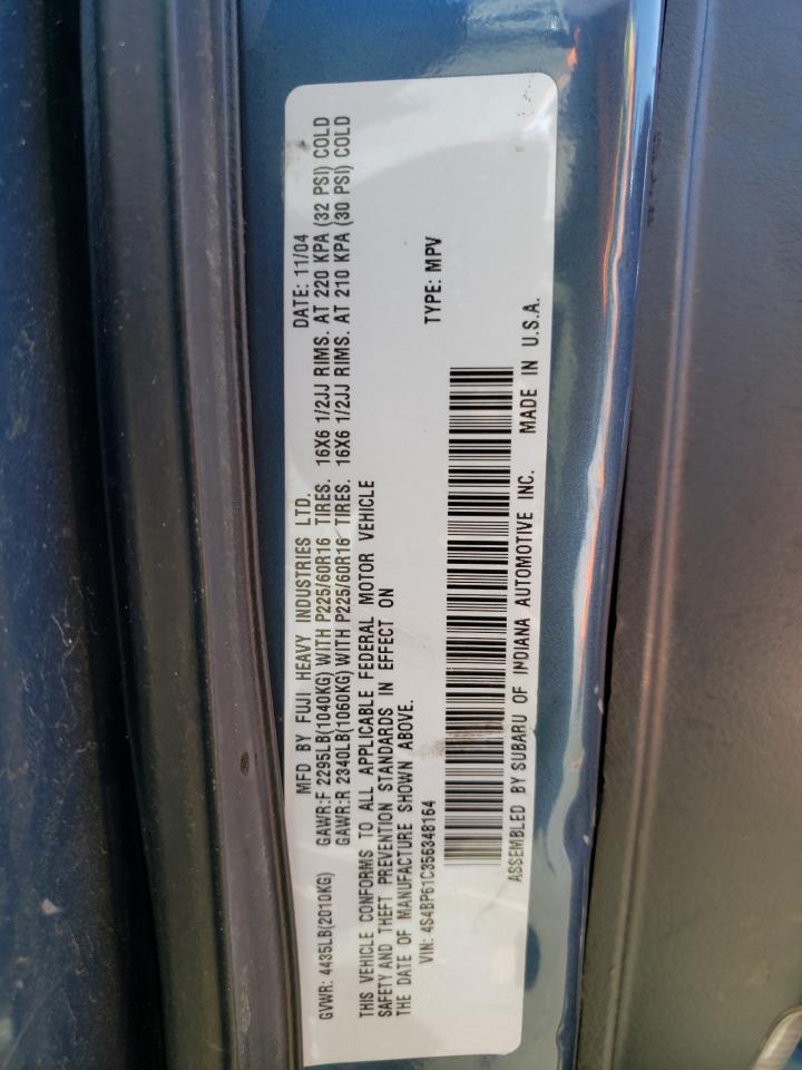 Photo 10 from auction – 2005 SUBARU LEGACY OUT with VIN 4S4BP61C356348164