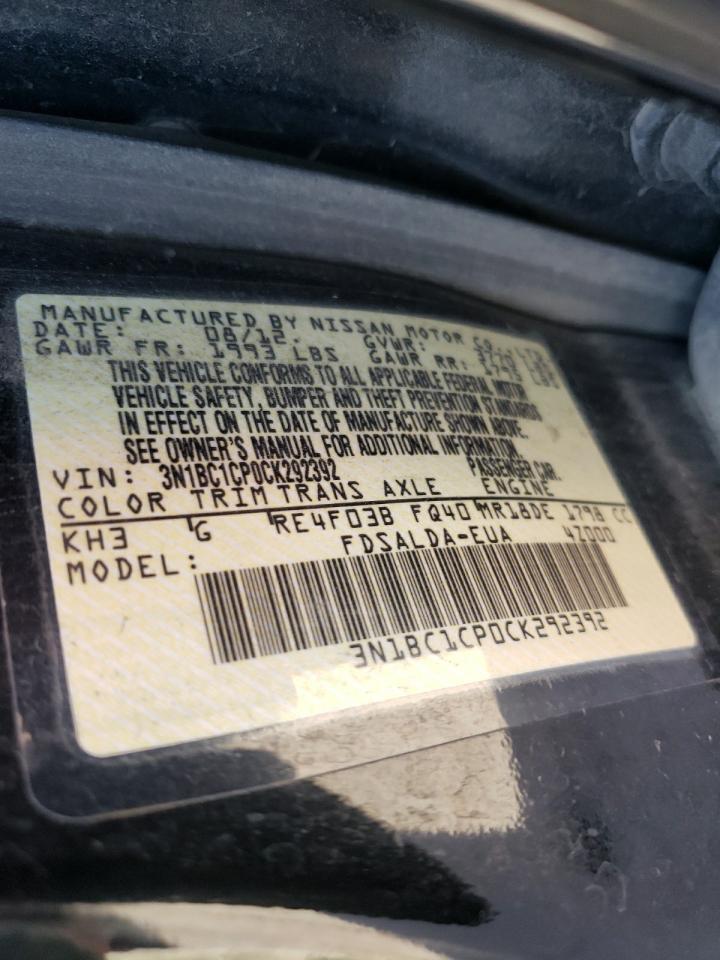 Photo 10 from auction – 2012 NISSAN VERSA S with VIN 3N1BC1CP0CK292392