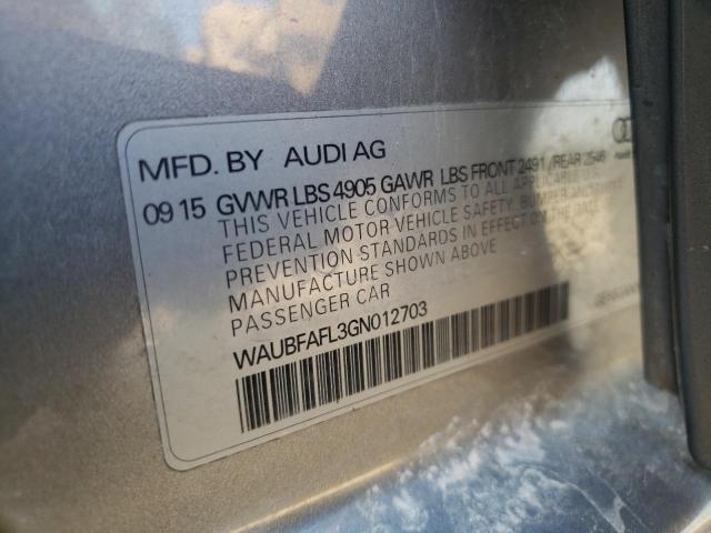 Photo 10 from auction – 2016 AUDI A4 PREMIUM with VIN WAUBFAFL3GN012703