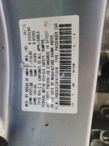 Photo 10 from auction – 2015 HONDA ACCORD SPO with VIN 1HGCR2F58FA171519