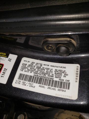 Photo 10 from auction – 2009 TOYOTA COROLLA BA with VIN 1NXBU40E89Z042482