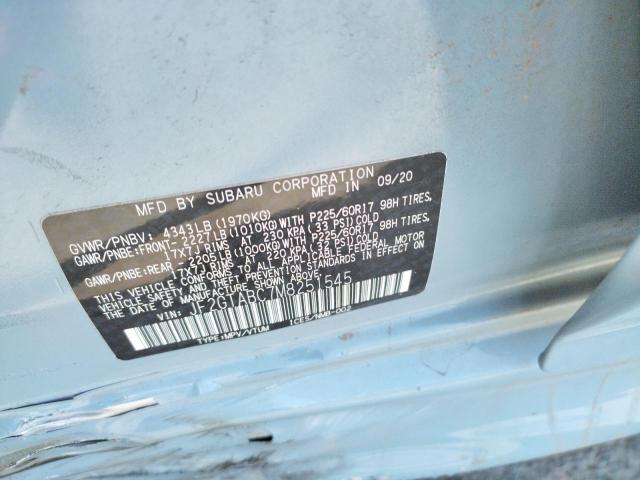Photo 10 from auction – 2021 SUBARU CROSSTREK with VIN JF2GTABC7M8251545