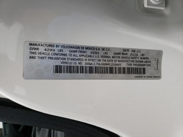 Photo 10 from auction – 2011 VOLKSWAGEN JETTA TDI with VIN 3VWLL7AJ6BM121665