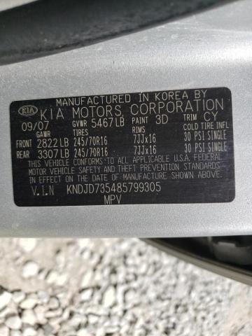 Photo 10 from auction – 2008 KIA SORENTO EX with VIN KNDJD735485799305