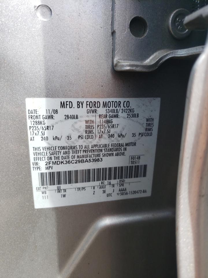 Photo 10 from auction – 2009 FORD EDGE SE with VIN 2FMDK36C29BA53983