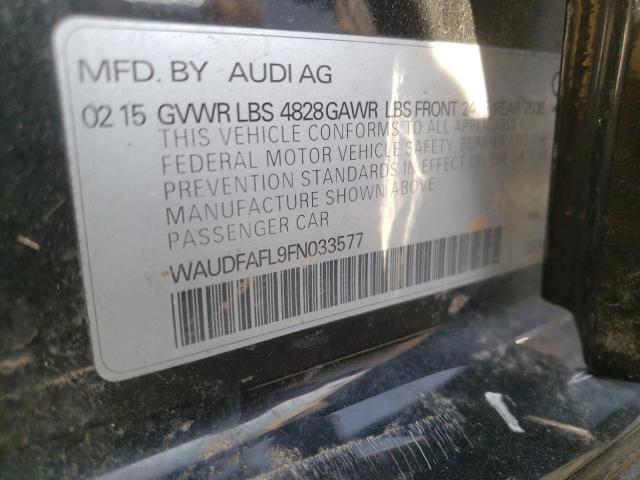 Photo 10 from auction – 2015 AUDI A4 PREMIUM with VIN WAUDFAFL9FN033577