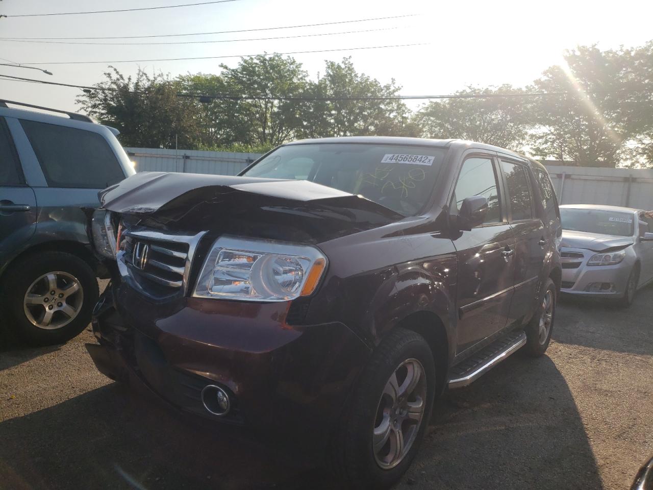 Photo 2 from auction – 2013 HONDA PILOT EXL with VIN 5FNYF4H55DB033642