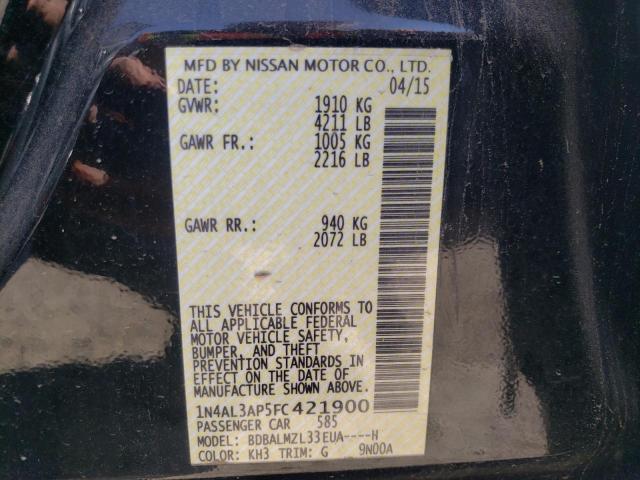 Photo 10 from auction – 2015 NISSAN ALTIMA 2.5 with VIN 1N4AL3AP5FC421900