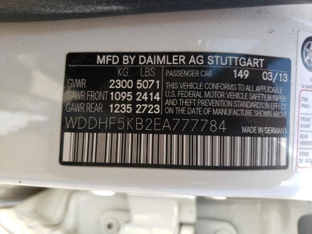 Photo 10 from auction – 2014 MERCEDES-BENZ E 350 with VIN WDDHF5KB2EA777784