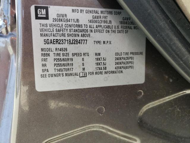 Photo 10 from auction – 2008 BUICK ENCLAVE CX with VIN 5GAER23718J284777