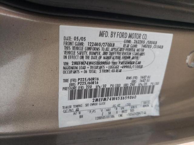 Photo 10 from auction – 2005 MERCURY GRAND MARQ with VIN 2MEFM74W45X659860