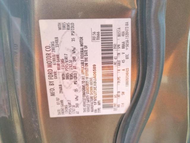 Photo 10 from auction – 2008 FORD EXPLORER X with VIN 1FMEU73EX8UA06589