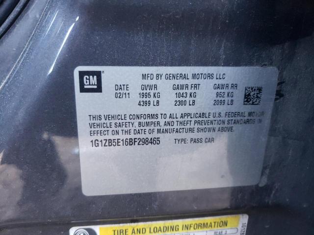 Photo 10 from auction – 2011 CHEVROLET MALIBU with VIN 1G1ZB5E16BF298465