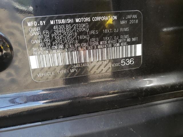 Photo 10 from auction – 2018 MITSUBISHI ECLIPSE CR with VIN JA4AT4AA8JZ066247