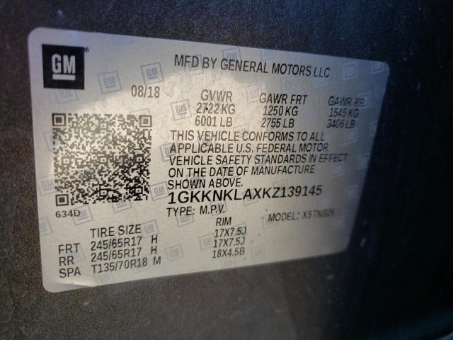 Photo 10 from auction – 2019 GMC ACADIA SLE with VIN 1GKKNKLAXKZ139145