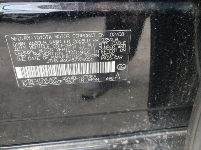 Foto 10 de la subasta – 2008 LEXUS ES 350 con VIN JTHBJ46G482226056