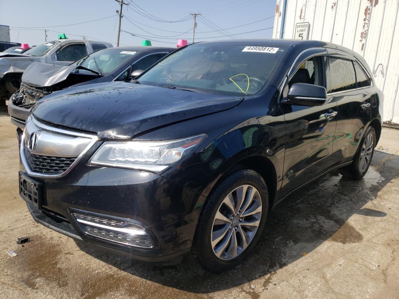 Photo 2 from auction – 2014 ACURA MDX TECHNO with VIN 5FRYD4H65EB014801