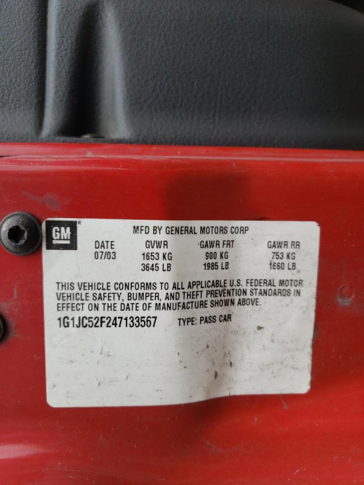 Photo 10 from auction – 2004 CHEVROLET CAVALIER with VIN 1G1JC52F247133567