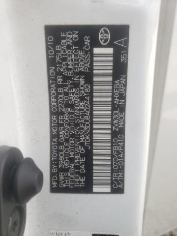 Photo 10 from auction – 2010 TOYOTA PRIUS with VIN JTDKN3DU8A0244182