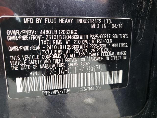 Photo 10 from auction – 2014 SUBARU FORESTER 2 with VIN JF2SJAHC1EH438675