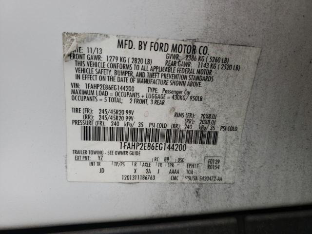 Photo 10 from auction – 2014 FORD TAURUS SEL with VIN 1FAHP2E86EG144200