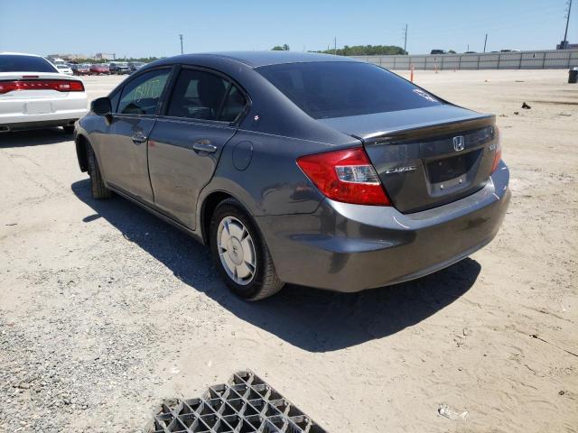 Photo 3 from auction – 2012 HONDA CIVIC HF with VIN 2HGFB2F60CH322666