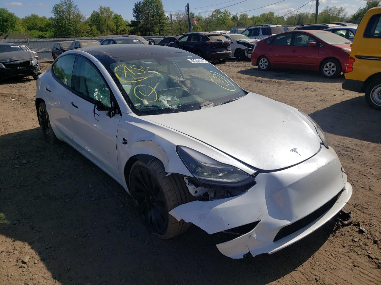 TESLA MODEL 3 2021 with VIN 5YJ3E1EC8NF105708 - Photo from auction
