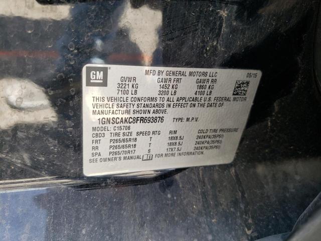 Photo 10 from auction – 2015 CHEVROLET TAHOE C150 with VIN 1GNSCAKC8FR693876