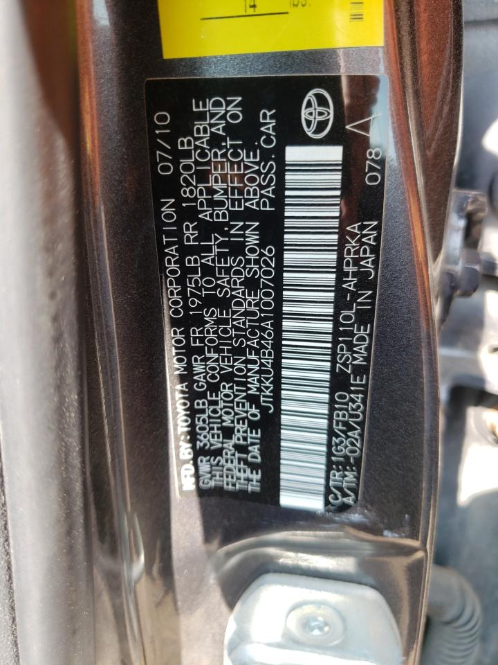 Photo 10 from auction – 2010 TOYOTA SCION XD with VIN JTKKU4B46A1007026