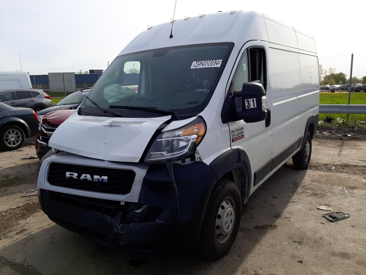 Photo 2 from auction – 2019 RAM PROMASTER with VIN 3C6TRVBG0KE553050