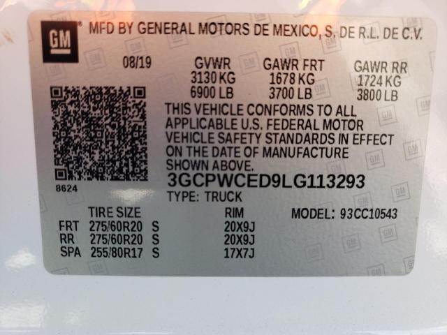 Photo 10 from auction – 2020 CHEVROLET SILVERADO with VIN 3GCPWCED9LG113293