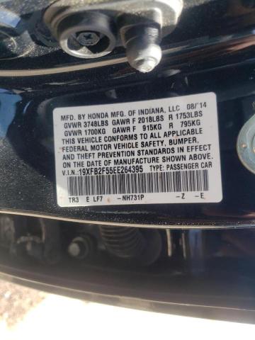 Photo 10 from auction – 2014 HONDA CIVIC LX with VIN 19XFB2F55EE264395
