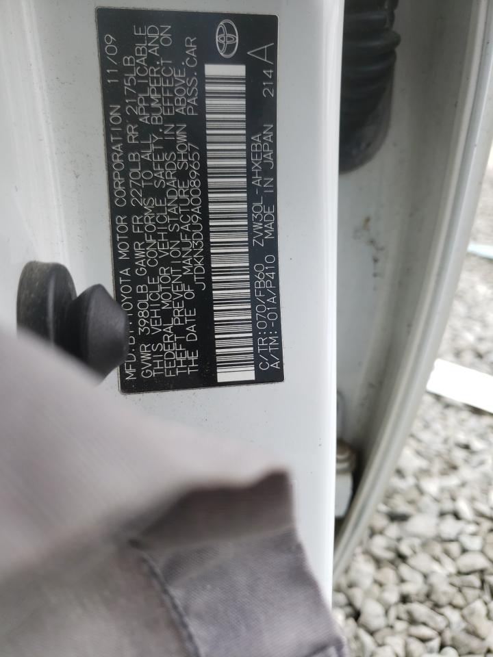 Photo 11 from auction – 2010 TOYOTA PRIUS with VIN JTDKN3DU9A0089657