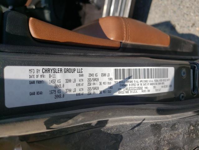 Photo 10 from auction – 2012 JEEP GRAND CHER with VIN 1C4RJECG1CC129202