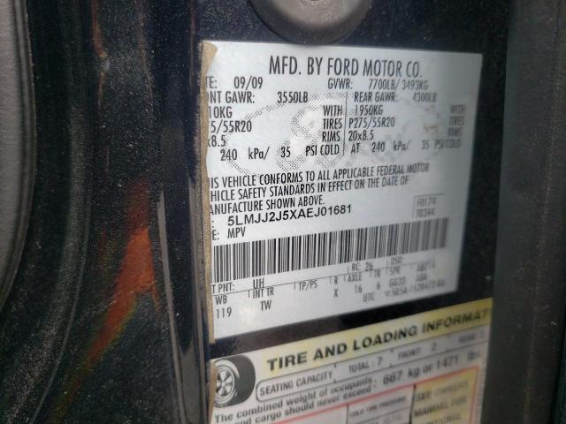 LINCOLN NAVIGATOR 2010 with VIN 5LMJJ2J5XAEJ01681 - Photo from auction