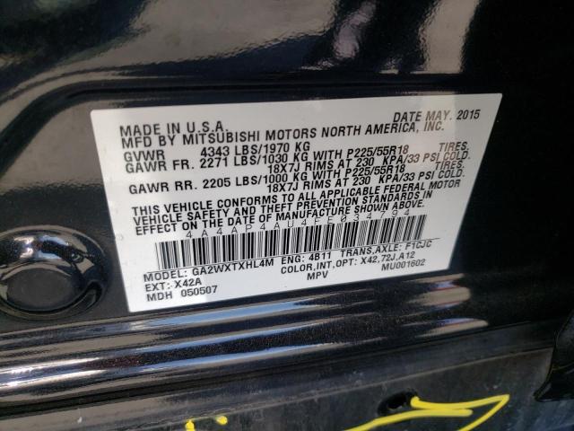 Photo 10 from auction – 2015 MITSUBISHI OUTLANDER with VIN 4A4AP4AU4FE034794