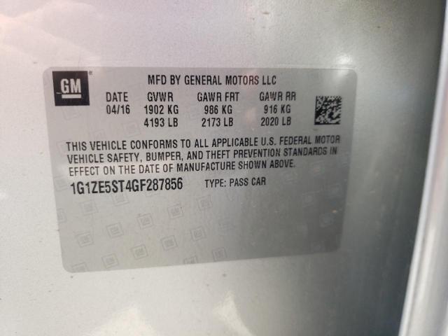 Photo 10 from auction – 2016 CHEVROLET MALIBU LT with VIN 1G1ZE5ST4GF287856