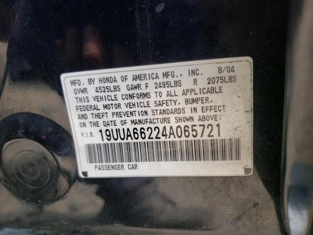 Photo 10 from auction – 2004 ACURA TL with VIN 19UUA66224A065721