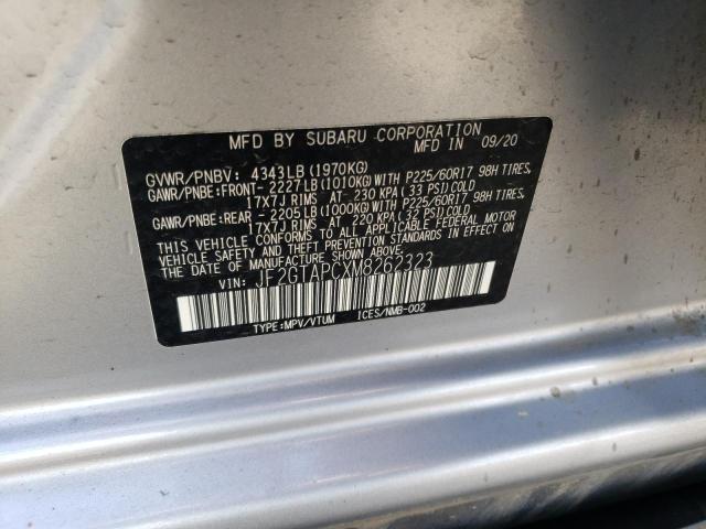 Photo 10 from auction – 2021 SUBARU CROSSTREK with VIN JF2GTAPCXM8262323