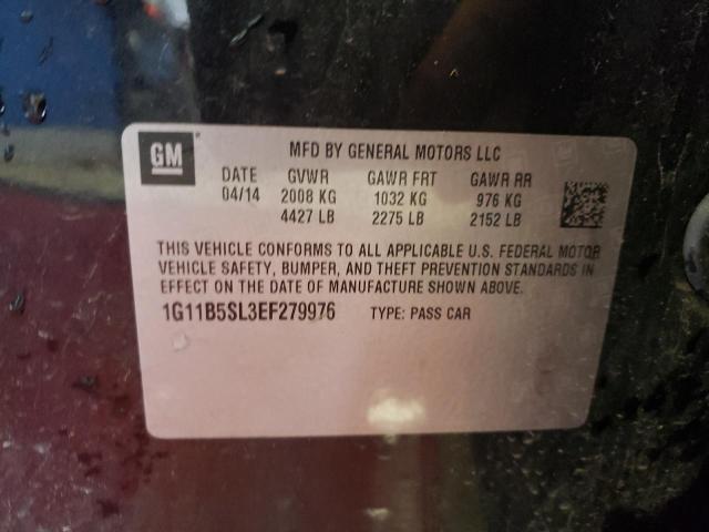 Photo 10 from auction – 2014 CHEVROLET MALIBU LS with VIN 1G11B5SL3EF279976