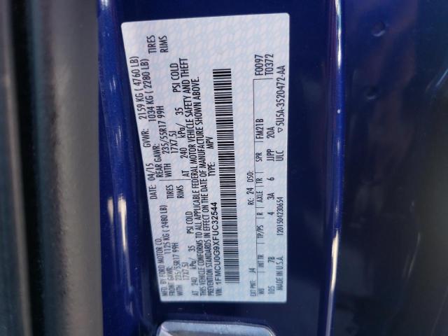 Photo 10 from auction – 2015 FORD ESCAPE SE with VIN 1FMCU0G9XFUC32544