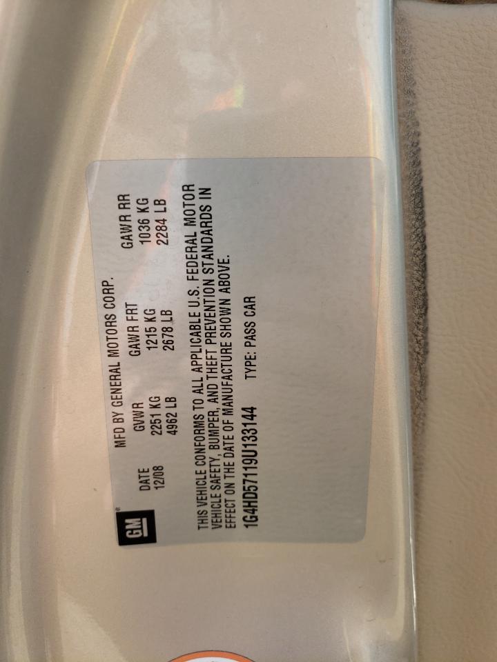 Photo 10 from auction – 2009 BUICK LUCERNE CX with VIN 1G4HD57119U133144